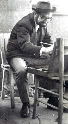 Sadi G�ne� Peyzaj yaparken